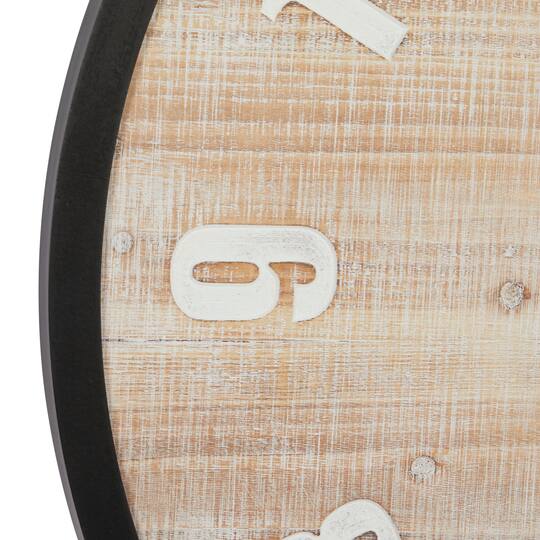 Brown Farmhouse Wood Wall Clock